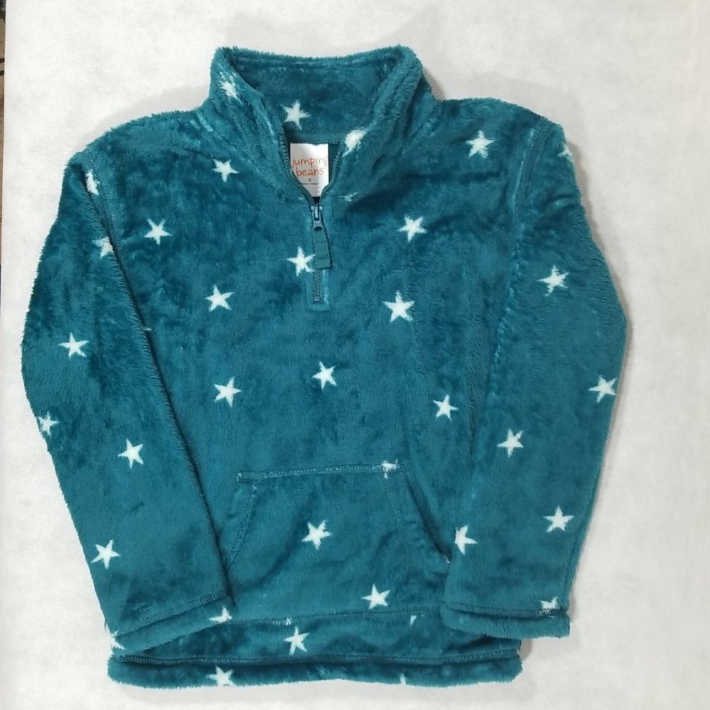 Jumping Beans Girls Size 6 Green Quarter Zip‎ Pullover Sweatshirt Jacket NWT